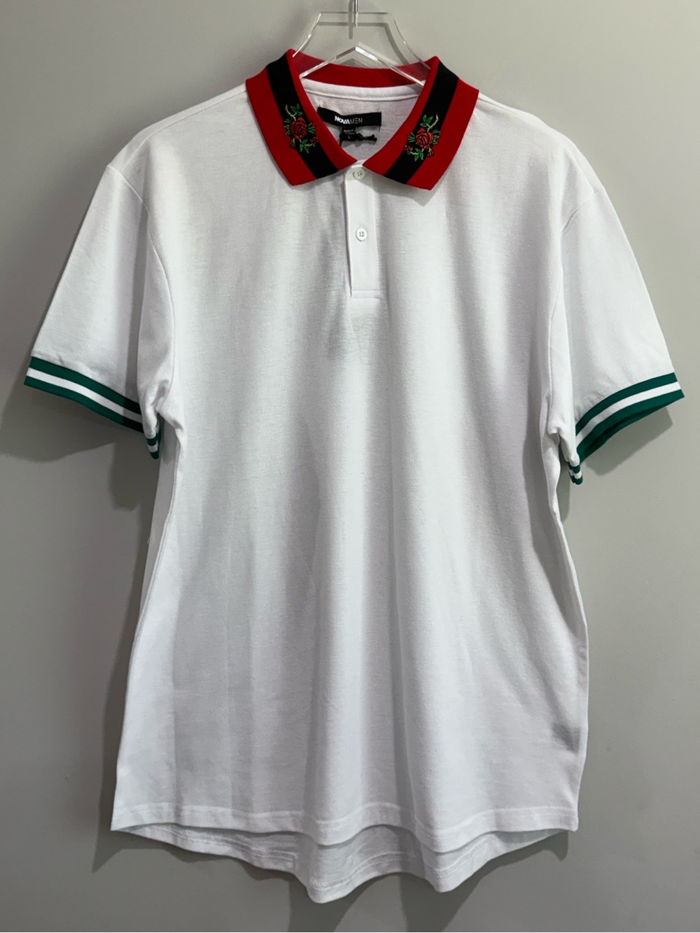 Fashion Nova Brandon Short Sleve Polo Shirt Size Large